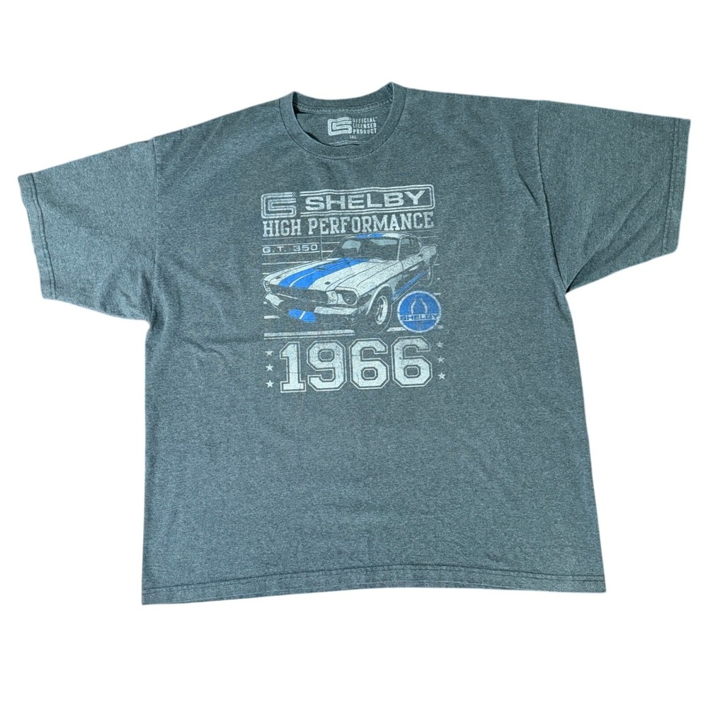 Shelby High Performance GT 350 Mens 3XL T-Shirt Gray 1966 Mustang Graphic Tee